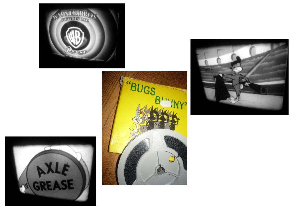 8mm film Bugs Bunny - als Torreador - 60mtr silent zw/w, Ophalen of Verzenden, 8mm film