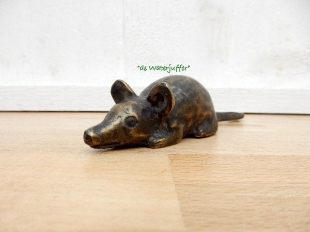 020* Bronzen muisje (Boven €75 geen verzendkosten), Ophalen of Verzenden, Nieuw, Overige materialen, Dierenbeeld