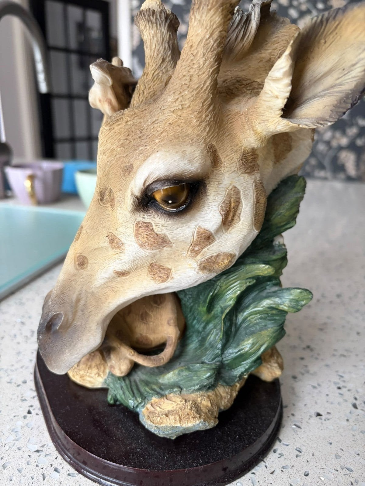 Giraffe beeldje - Moeder en kind - Decoratie, Meerkleurig, Overige materialen, Ophalen of Verzenden, Zo goed als nieuw