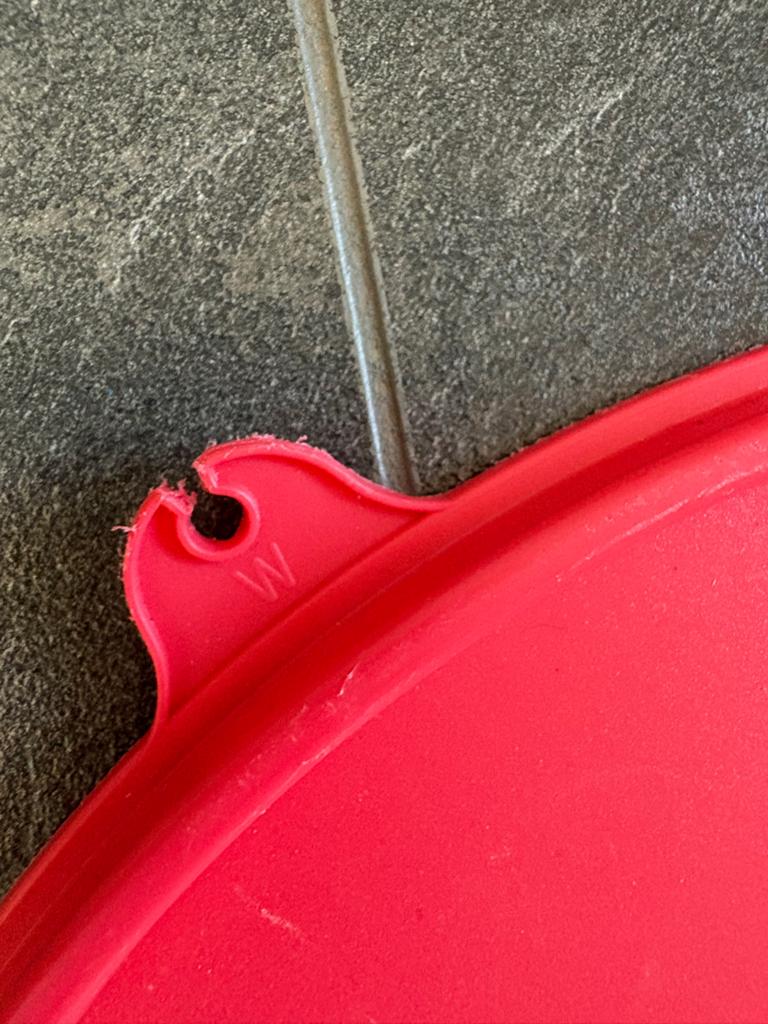 Tupperware Deksel voor Wasemmer - Roze/Rood, Huis en Inrichting, Keuken | Tupperware, Ophalen of Verzenden, Gebruikt, Rood, Overige typen