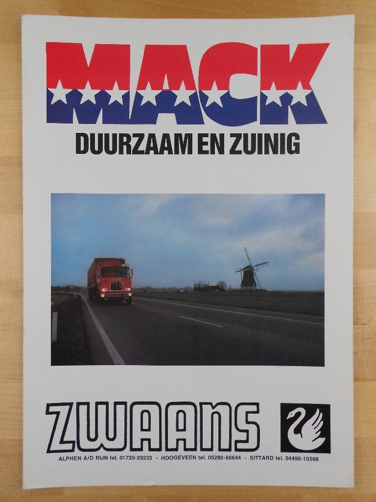 Mack F700 Brochure 1976 – F 700 T ST, Gelezen, Mack, Ophalen of Verzenden, Overige merken