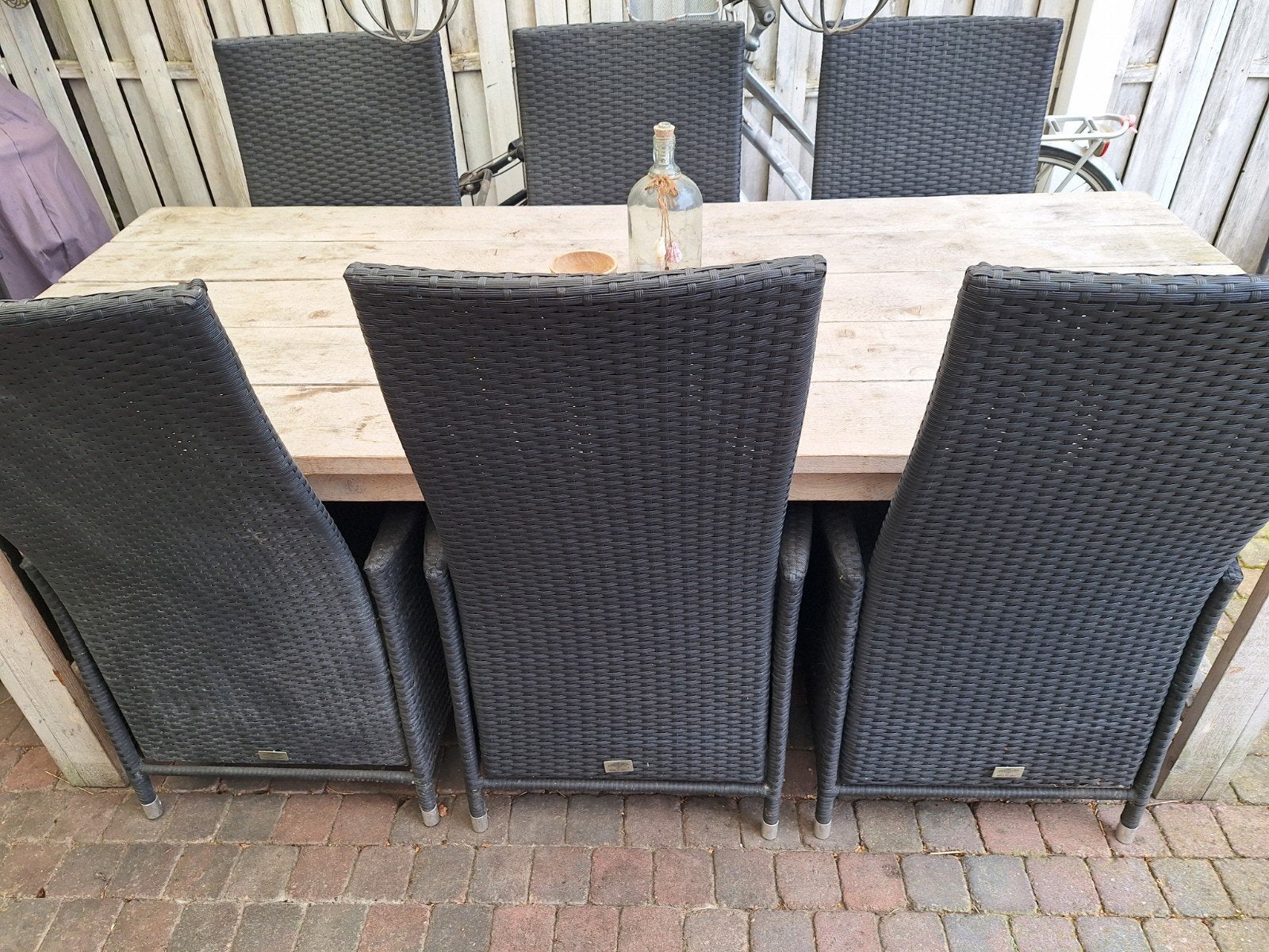 6 Bois Le Duc tuinstoelen met kussens, Huis en Inrichting, Stoelen, Ophalen, Gebruikt