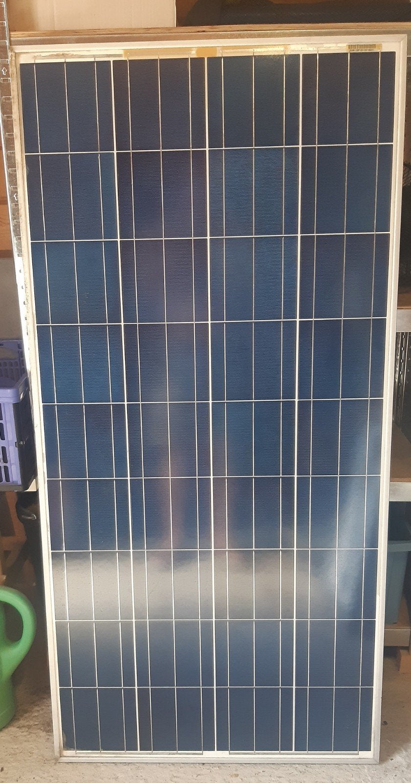 130 watt zonnepaneel met laadregelaar en aansluit kabels, Ophalen, Gebruikt