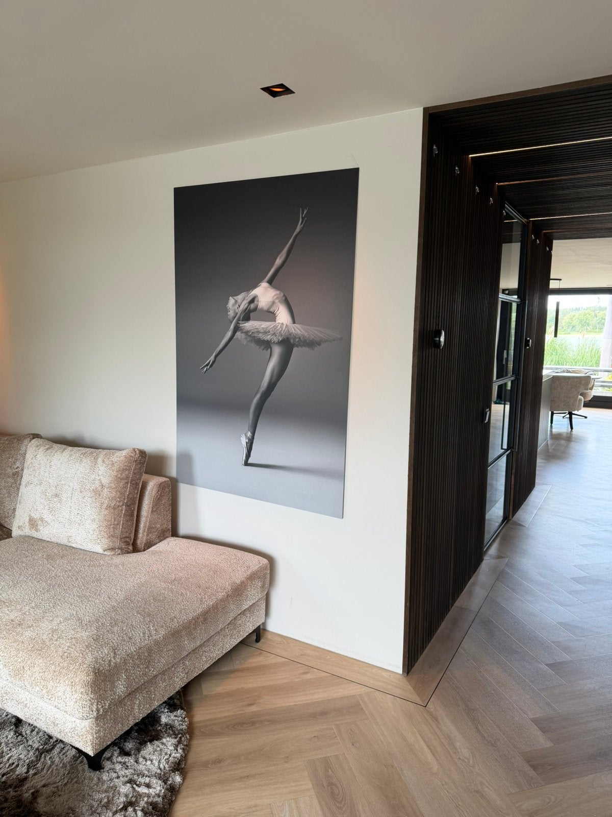 Aluminium dibond schilderij ballerina 100x150cm, Ophalen