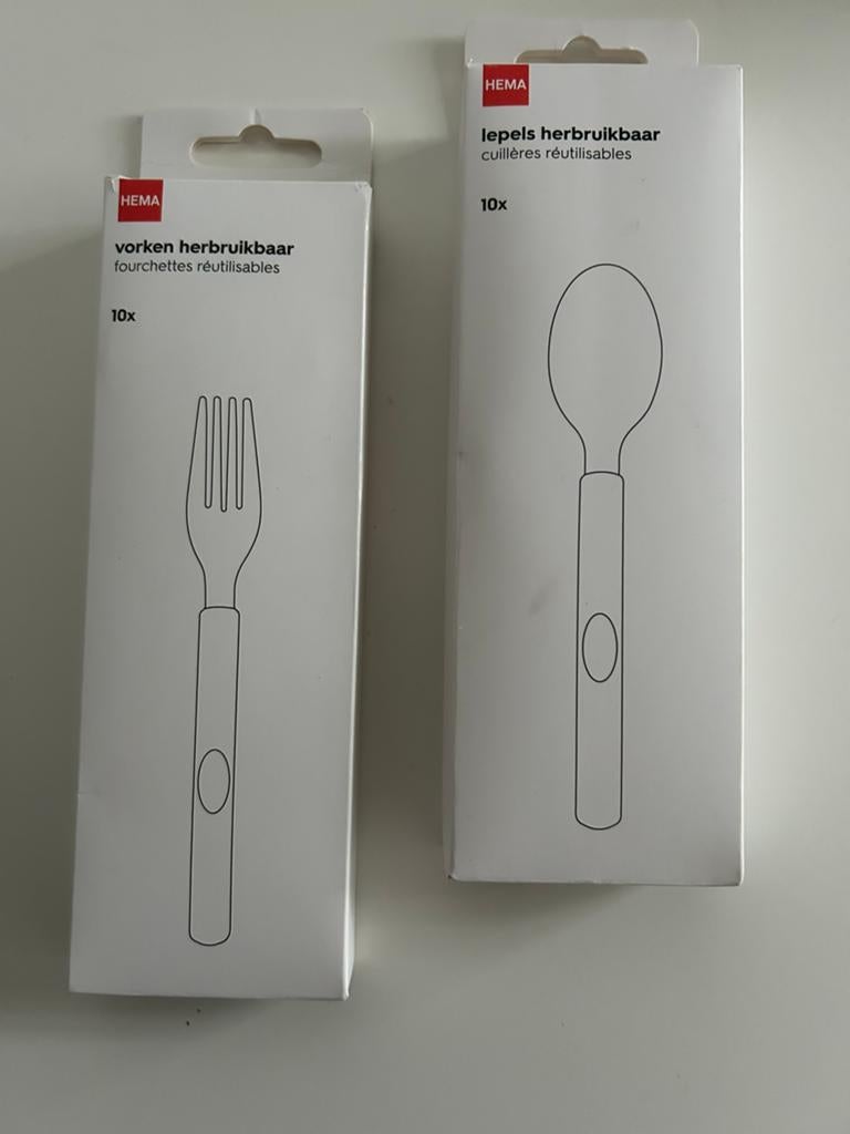 Plastic Bestek, Ophalen, Nieuw, Kunststof, Bestekset