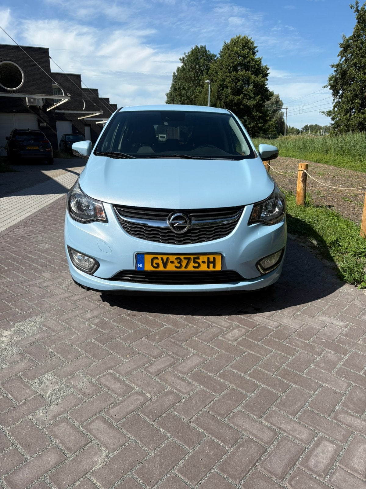 Opel Karl 1.0 Ecoflex 55KW 2015 Blauw, Auto's, Voorwielaandrijving, 839 kg, 74 pk, Blauw