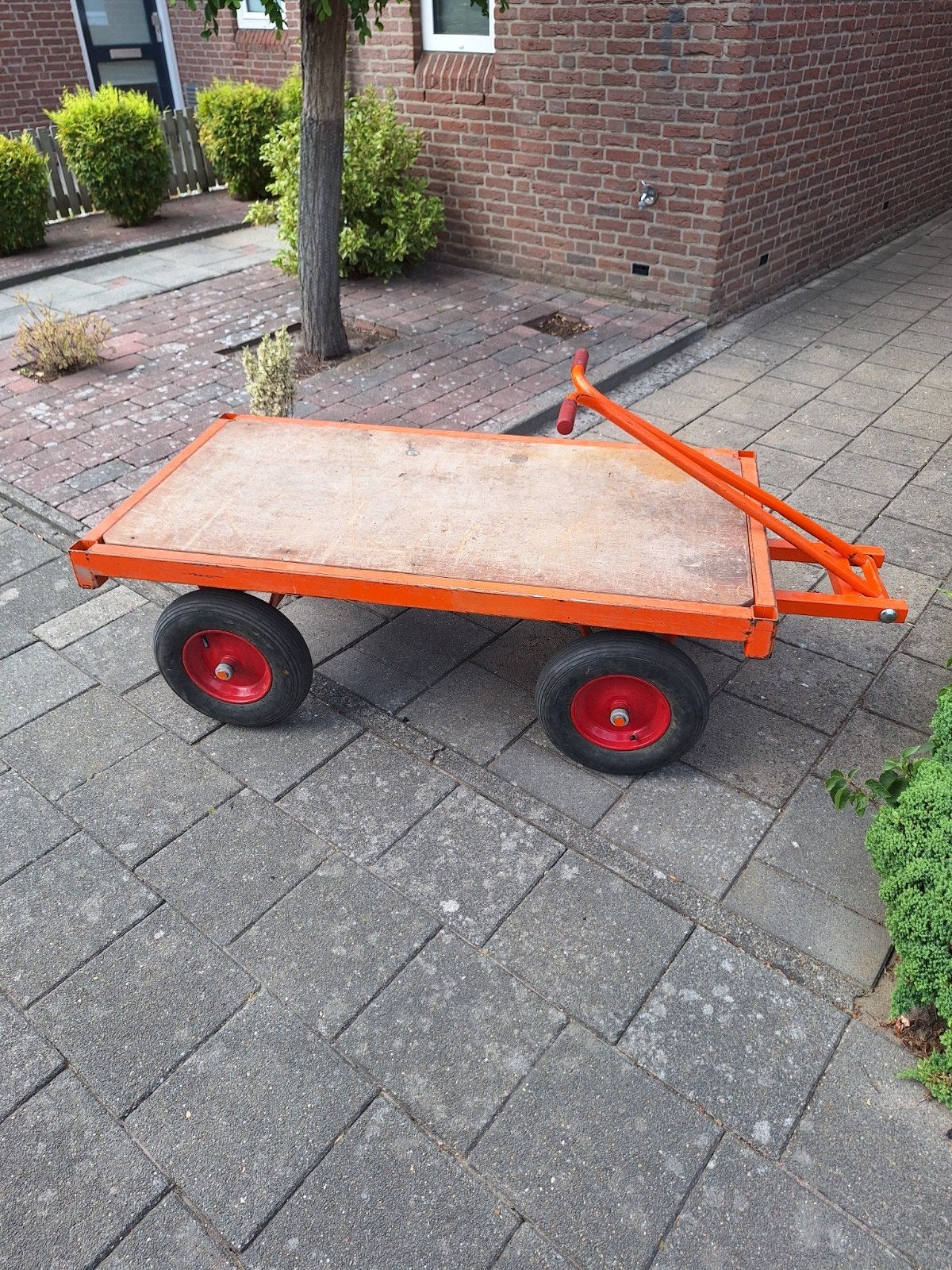 Tretal handtrekwagen/handtrek wagen/transportwagen 150x80CM, Doe-het-zelf en Verbouw, Transportwagens, Ophalen, Gebruikt, Transportkar