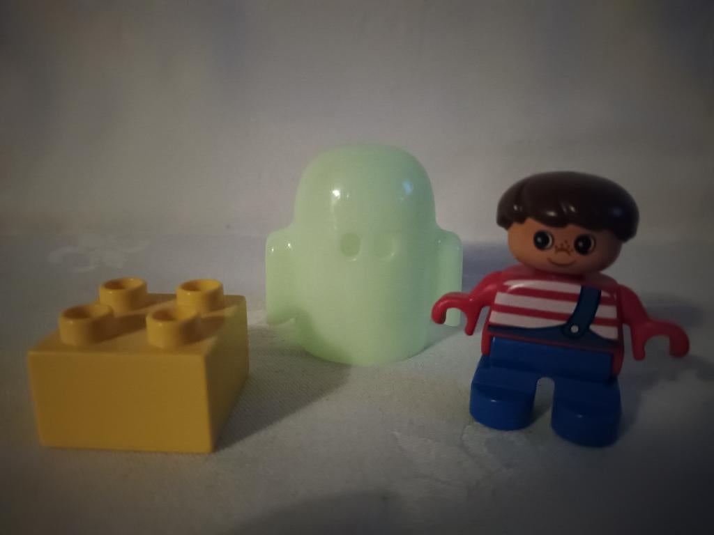 Vintage Duplo set 2893 Spook Glow in the Dark, Ophalen of Verzenden, Zo goed als nieuw, Duplo, Complete set