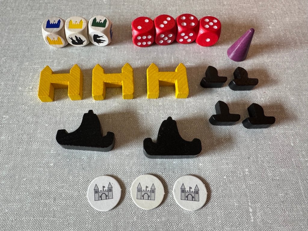Div. Onderdelen Steden en Ridders van Catan HOUTEN VERSIE, Een of twee spelers, Ophalen of Verzenden, Zo goed als nieuw, 999 Games