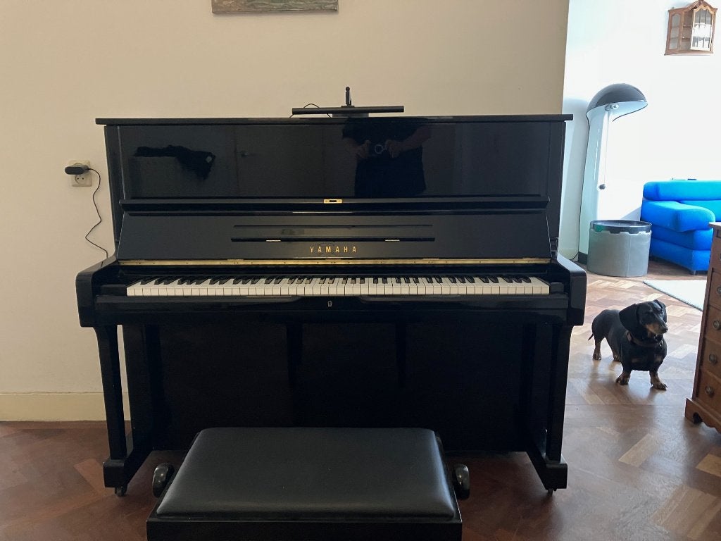 piano Yamaha U1, Ophalen, Zwart, Zo goed als nieuw, Piano