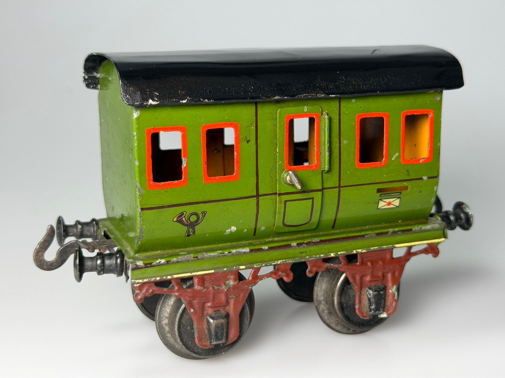 Zeldzame handgelakte postwagen spoor 1 Bing, Ophalen of Verzenden
