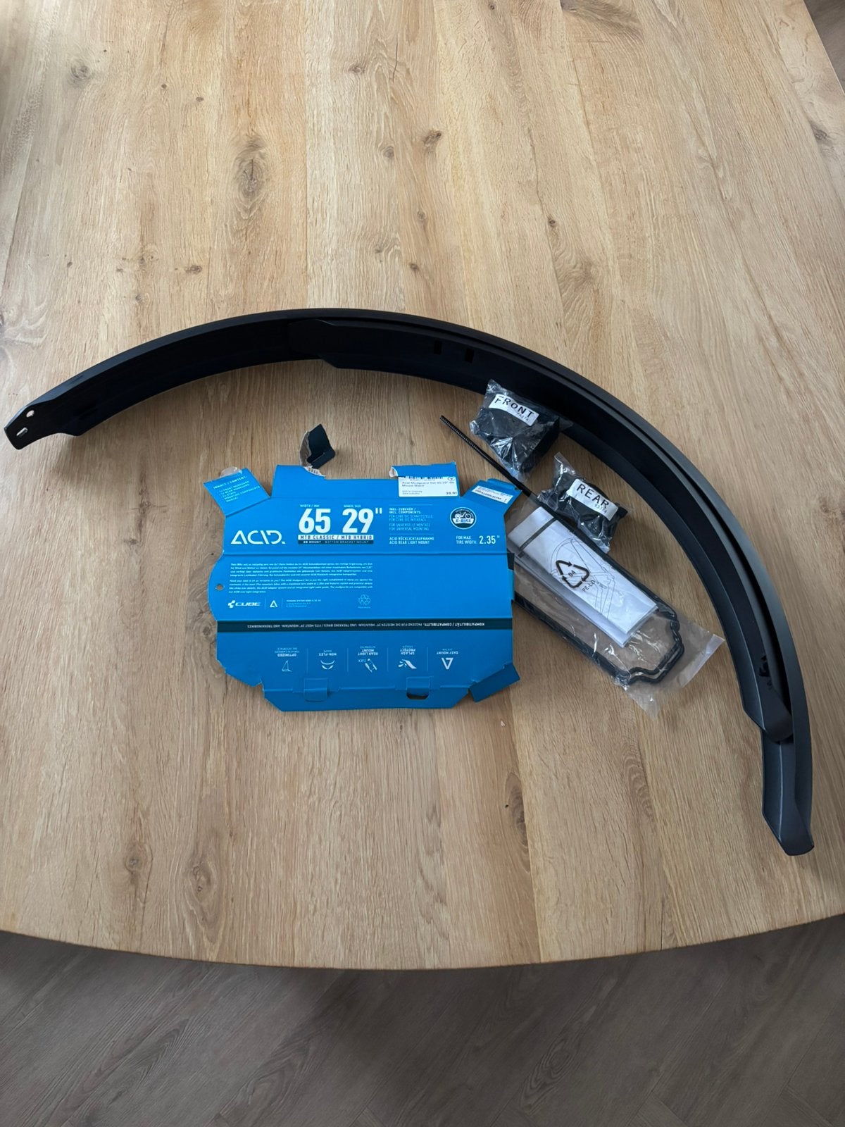 Cube Acid Mudguard spatborden set 29” 65mm, Fietsen en Brommers, Fietsonderdelen, Spatbord, Kunststof, Ophalen of Verzenden, Zo goed als nieuw