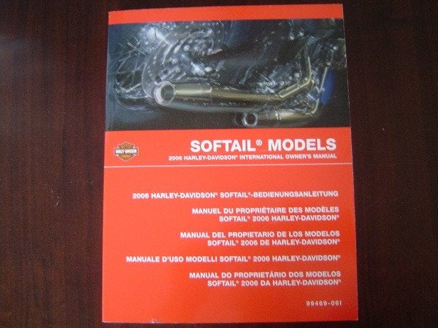 HARLEY DAVIDSON 2006 SOFTAIL models owner's manual, Motoren, Ophalen of Verzenden, Harley-Davidson of Buell