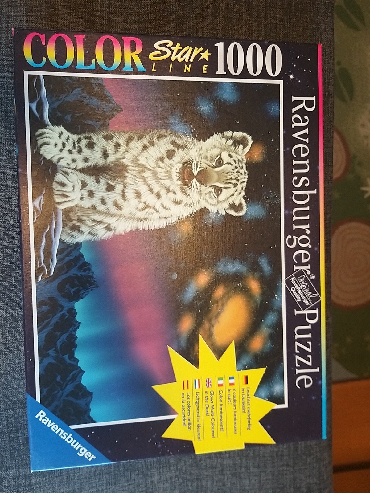 Ravensburger Color Star Line 1000 stukjes sneeuwluipaard, Hobby en Vrije tijd, Ophalen of Verzenden, 500 t/m 1500 stukjes, Gebruikt