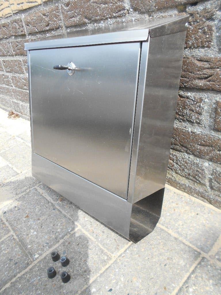 rvs brievenbus, Tuin en Terras, Ophalen of Verzenden, Gebruikt, Rvs, Wandbrievenbus
