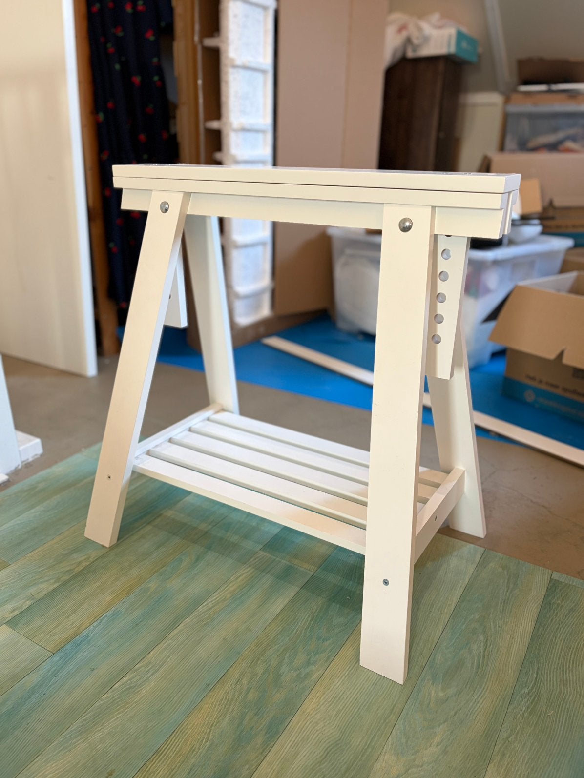 Ikea schraag wit voor bureau poot, Ophalen, Zo goed als nieuw, Overige typen, Minder dan 2 meter