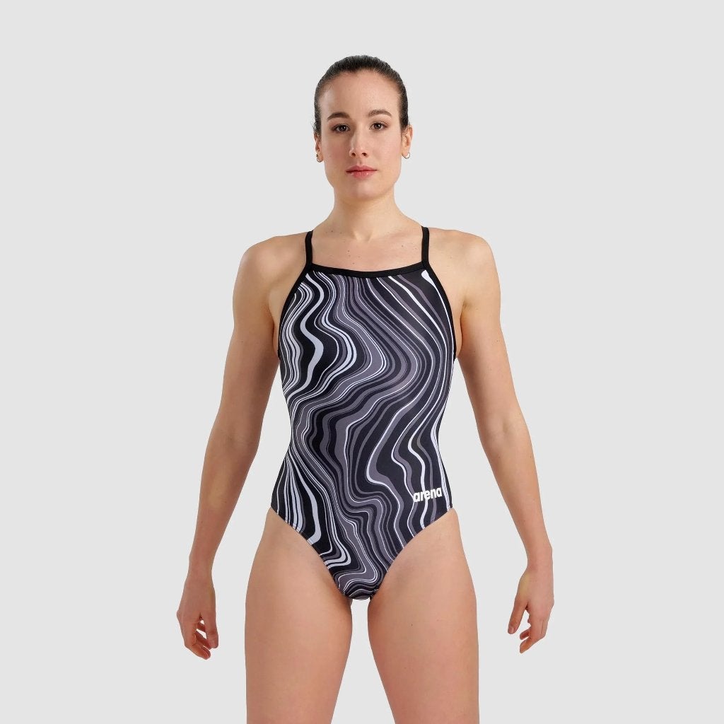 Nieuw Arena W Swimsuit Lightdrop Back Marbled Badpak Black, C.da Cisterna, 84/85 62029 Tolentino (MC) Italië, Zwart, Arena, Nieuw