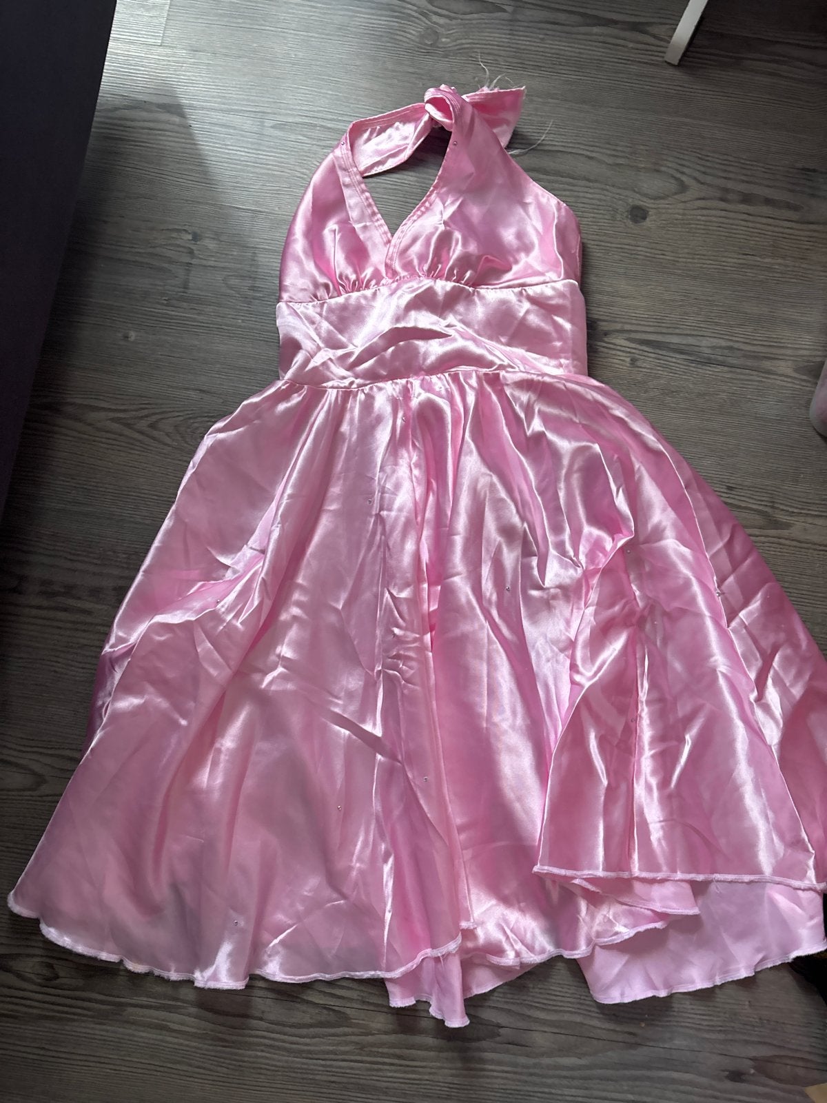 Roze satijnen jurk maat S, Ophalen of Verzenden, Gedragen, Maat 36 (S), Roze