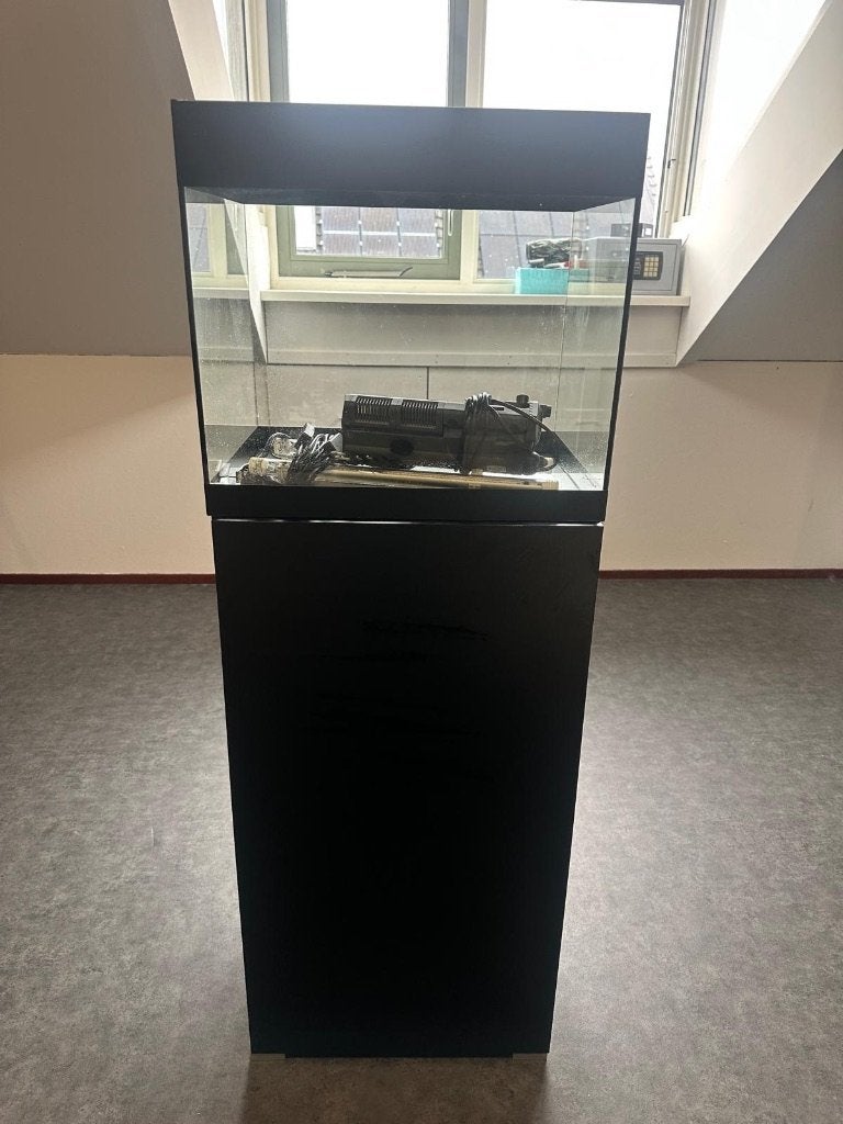 OASE StyleLine 85 aquarium compleet met onderkast – zwart, Dieren en Toebehoren, Vissen | Aquaria en Toebehoren, Ophalen, Verwarming