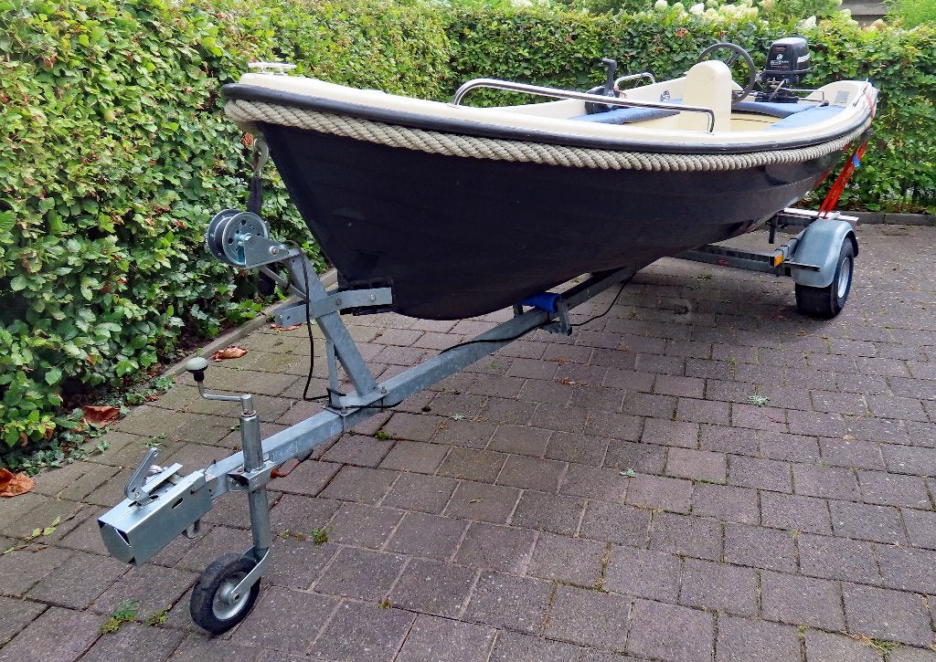 Wiedesloep 4.30-5 pk buitenboordmotor-trailer-vaarklaar, Ophalen, Gebruikt, 5 pk, Buitenboordmotor