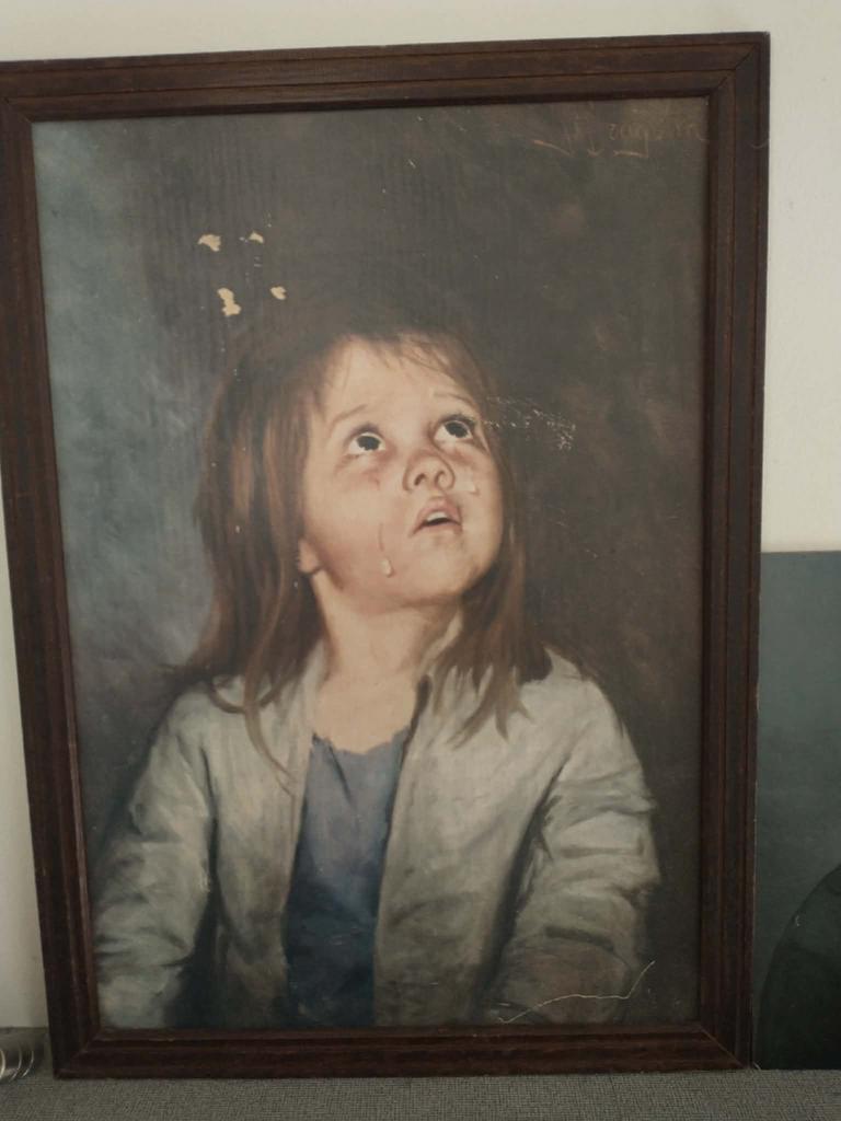 Vintage Schilderij 'Huilend Jongetje' van Giovanni Bragolin, Antiek en Kunst, Kunst | Schilderijen | Klassiek, Ophalen