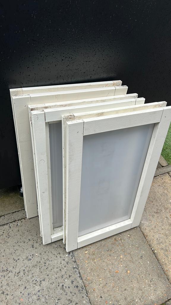 3 raamkozijn incl. Kunststof melkglas raam., Ophalen, Gebruikt, Minder dan 80 cm, Gevelraam of Ruit