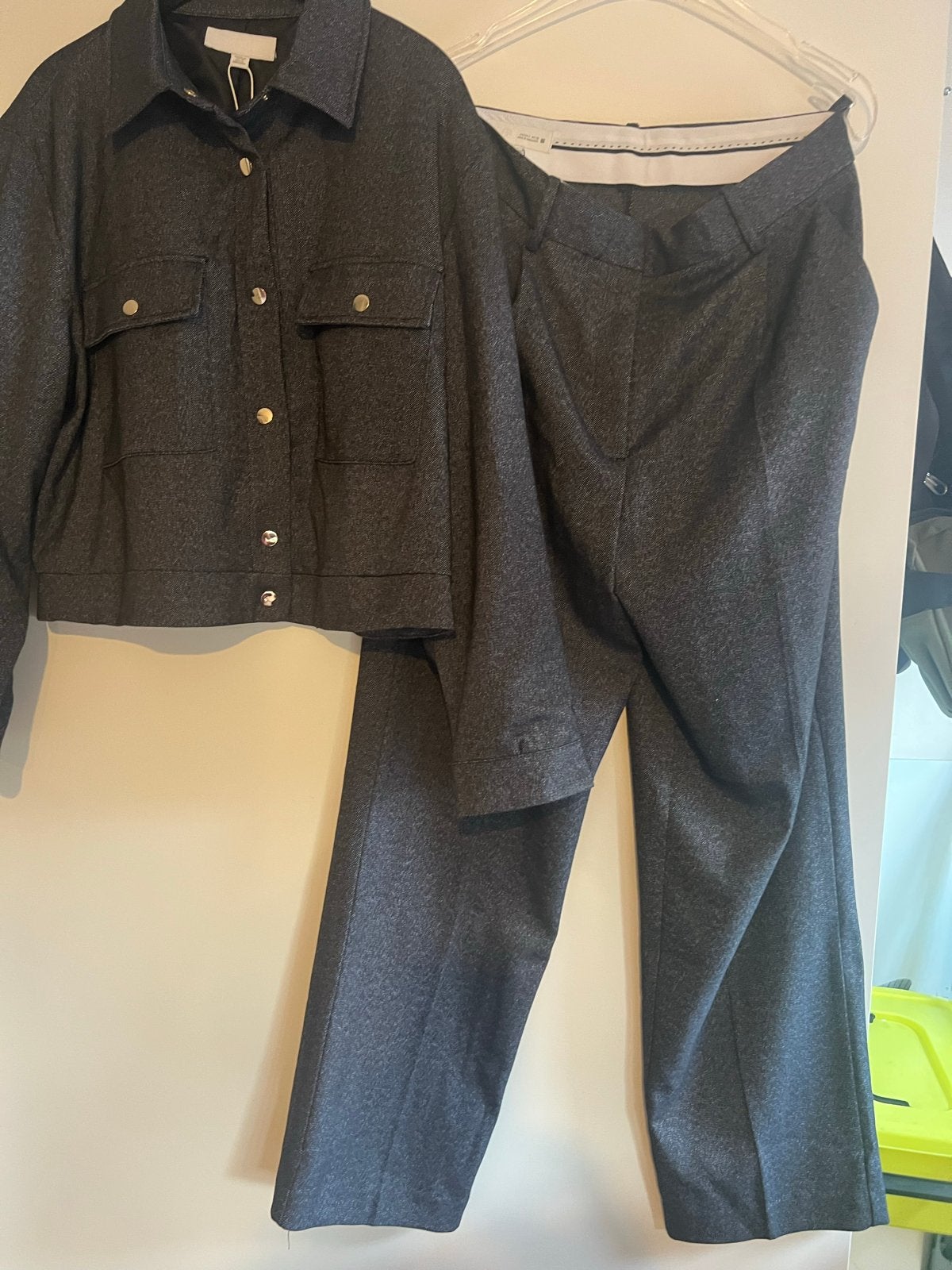 Zara tweed set: jasje en broek, Maat 46/48 (XL) of groter, Nieuw, Ophalen of Verzenden, Grijs