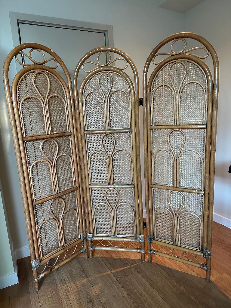 Vintage bamboe kamerscherm, Huis en Inrichting, Ophalen, Gebruikt