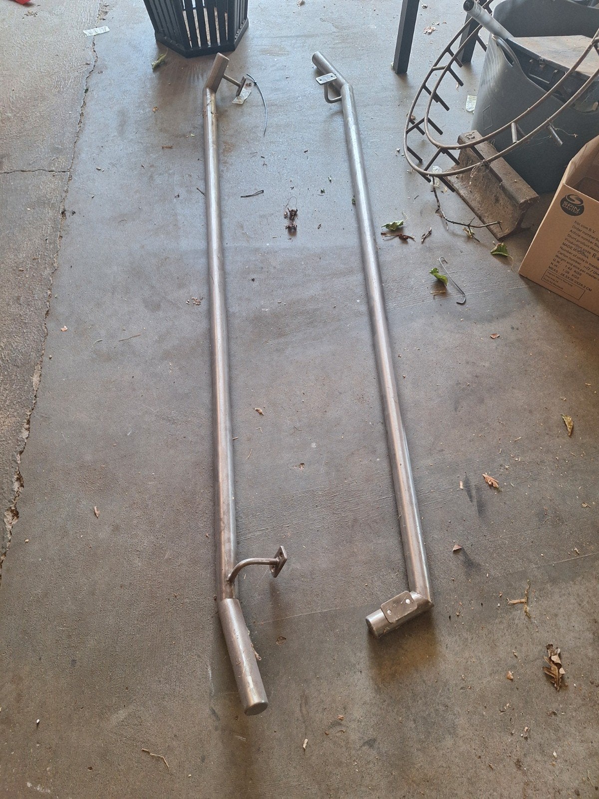 Roestvrijstalen trapleuning - 2 stuks 195 cm, Ophalen
