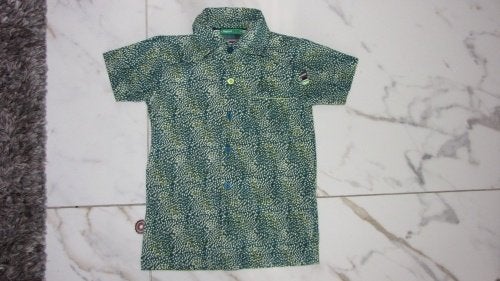 98-104 4 FUNKY FLAVOURS zachte groene blouse, Verzenden, Zo goed als nieuw, Jongen, Overhemd of Blouse