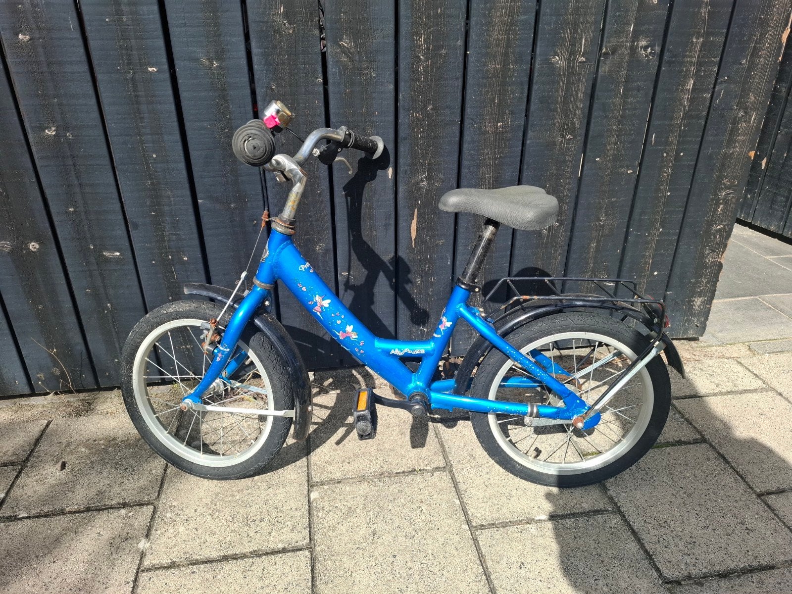 Blauwe 16 inch meisjesfiets, Fietsen en Brommers, Fietsen | Kinderfietsjes, Ophalen, Gebruikt, 16 tot 20 inch