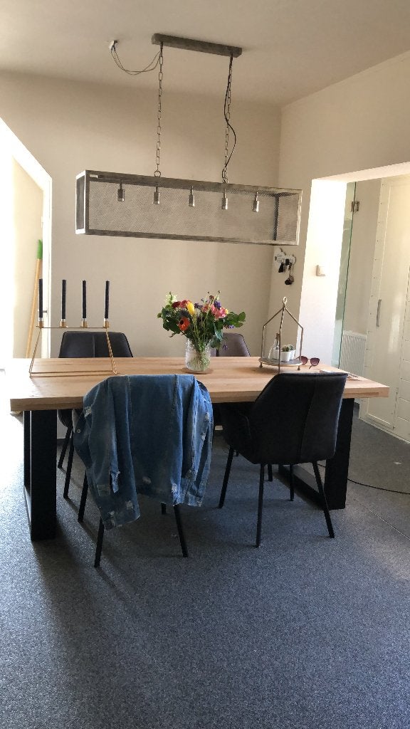 Industriële hanglamp, Huis en Inrichting, Ophalen, Zo goed als nieuw, Metaal, E27 (groot)