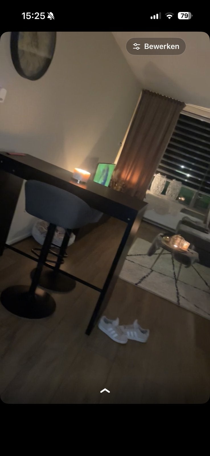 Bartafel met 2 stoelen, Ophalen, Zo goed als nieuw
