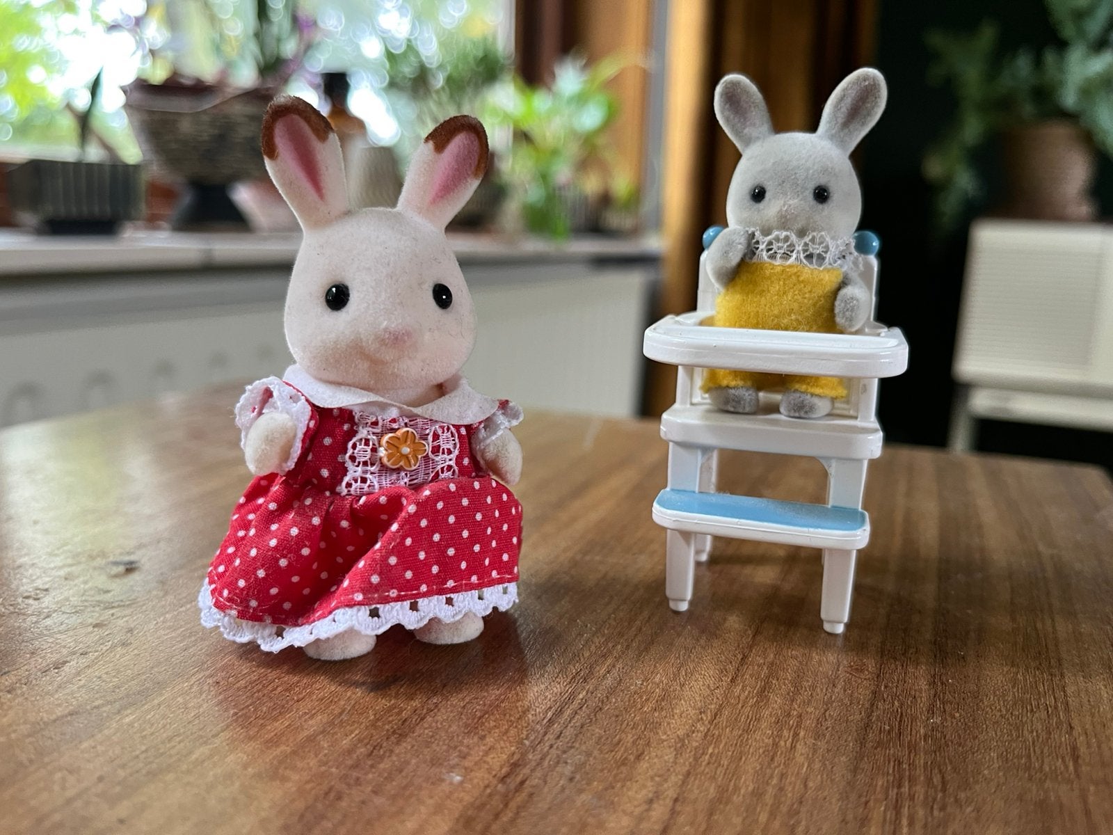 Sylvanian family konijn moeder en kind, Ophalen of Verzenden, Zo goed als nieuw, Poppenhuis