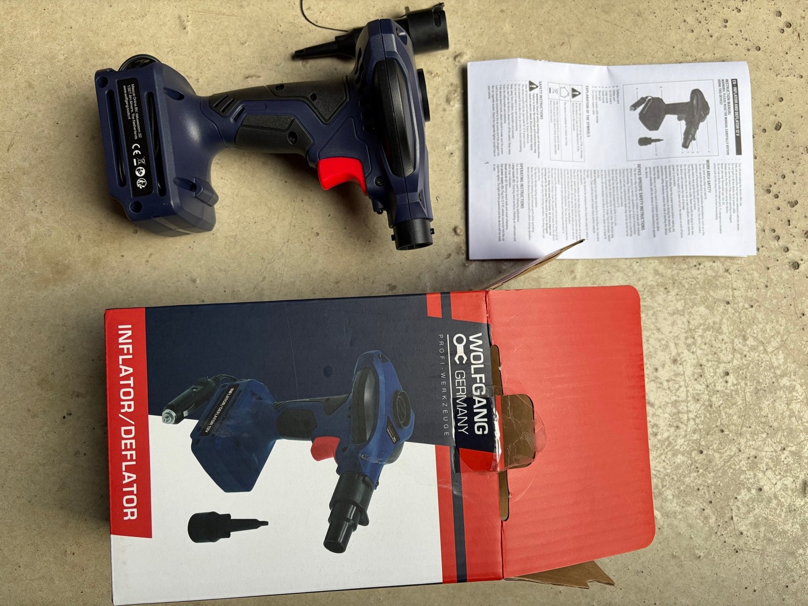 Wolfgang Germany 12V Accu Luchtcompressor Inflator/Deflator, Nieuw, Minder dan 6 bar, Minder dan 25 liter, Mobiel