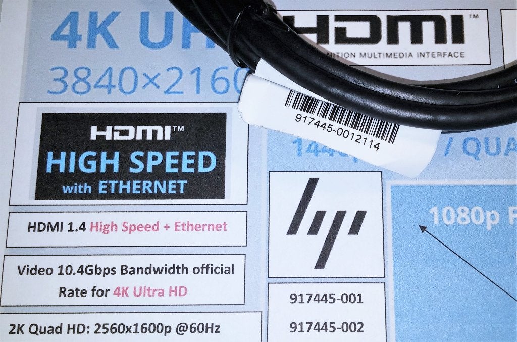 Hotron HP 917445-001 HDMI 1.4 High Speed 1.8-Mtr kabel UHD, Verzenden, Nieuw, Minder dan 2 meter, HDMI-kabel