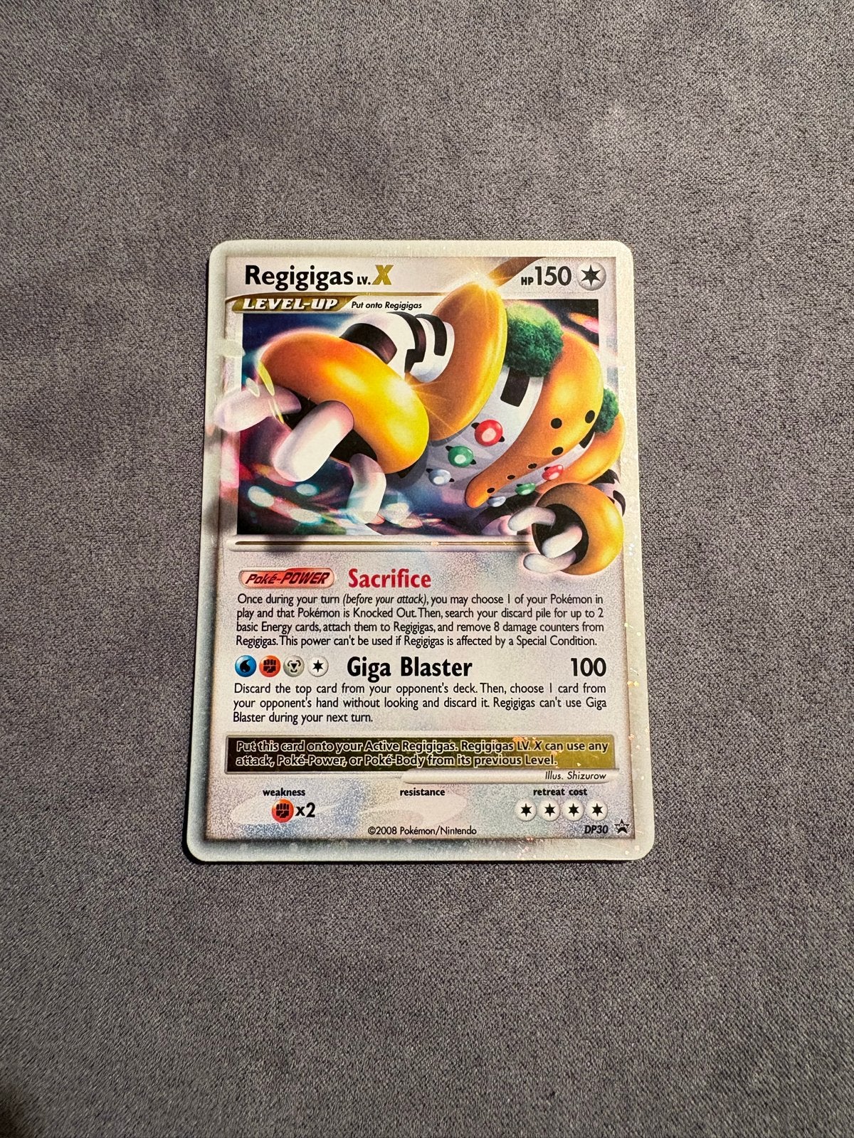 Regigigas LV.X Pokémon kaart NM- Platinum Base Set, Ophalen of Verzenden, Zo goed als nieuw, Losse kaart, Foil