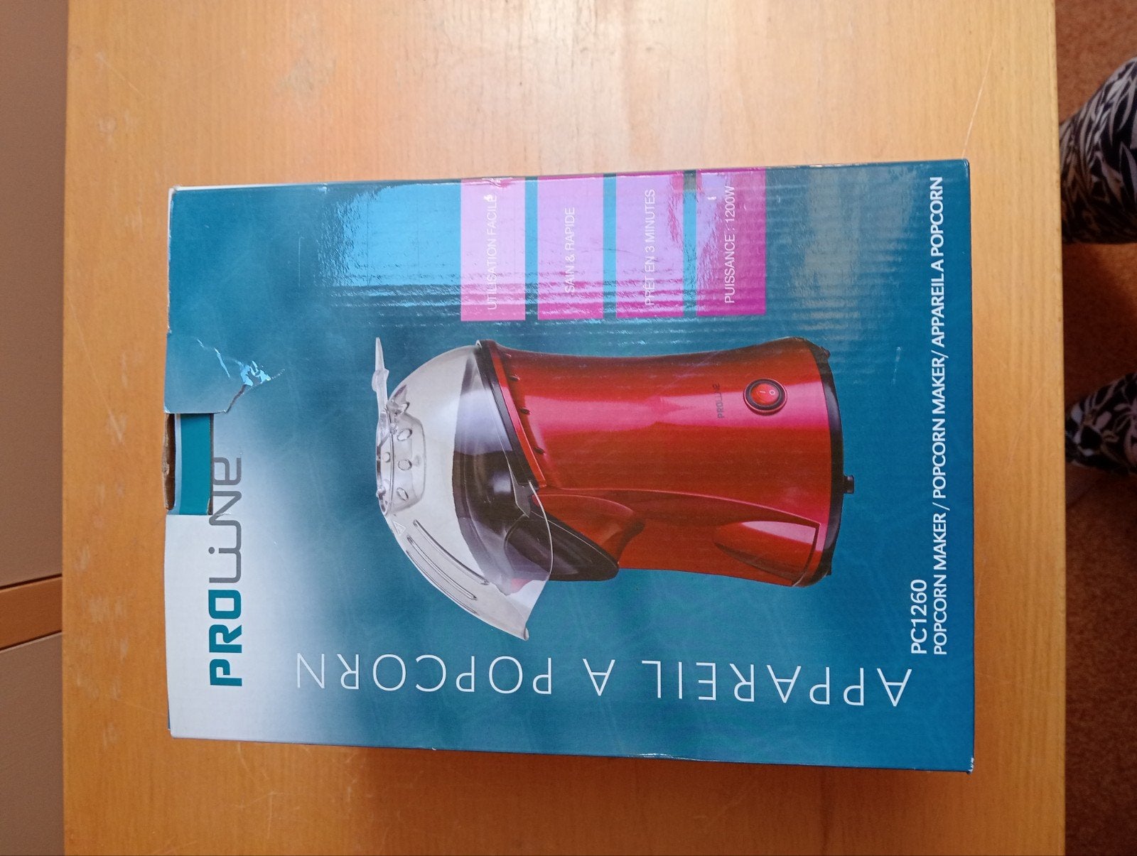 ProLine Popcorn Maker PC1260 - nog nieuw in doos, Witgoed en Apparatuur, Ophalen of Verzenden, Zo goed als nieuw