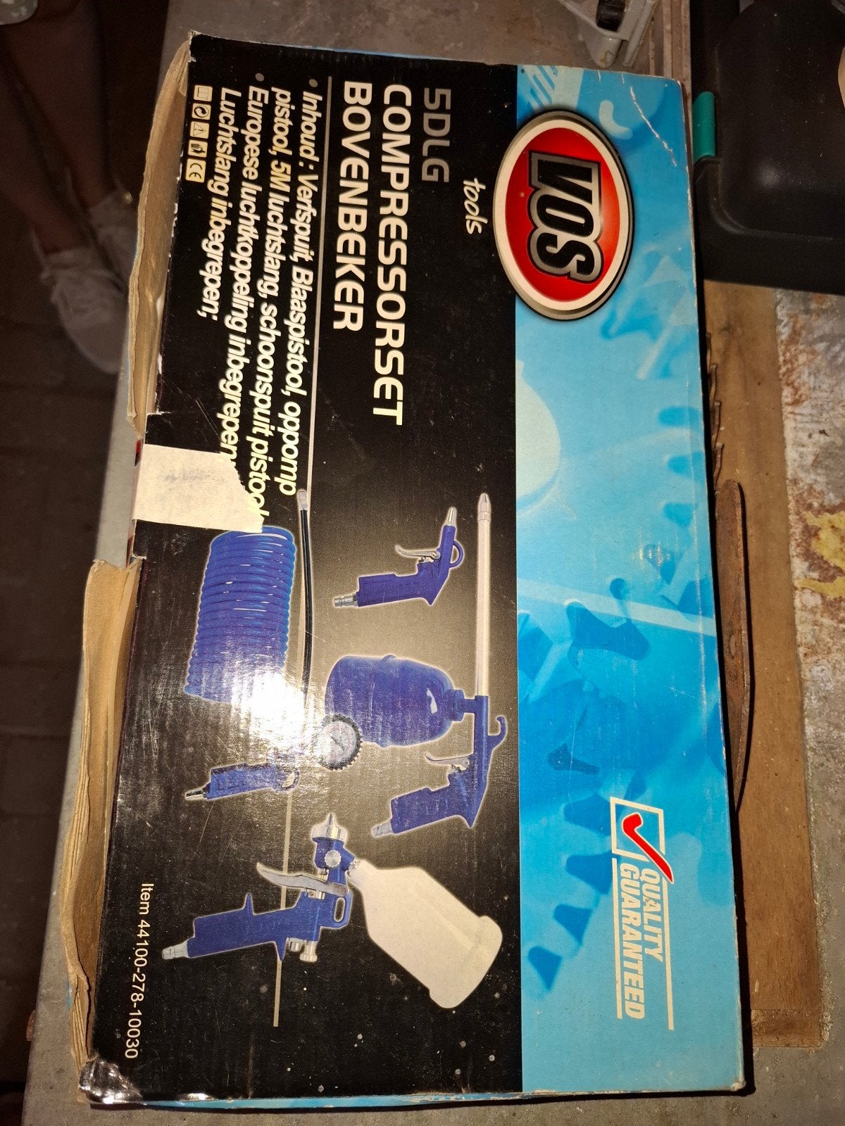 VOS SDLG Compressor Set met Spuitpistool en Accessoires, Ophalen of Verzenden, Zo goed als nieuw, Minder dan 200 liter/min, Minder dan 6 bar