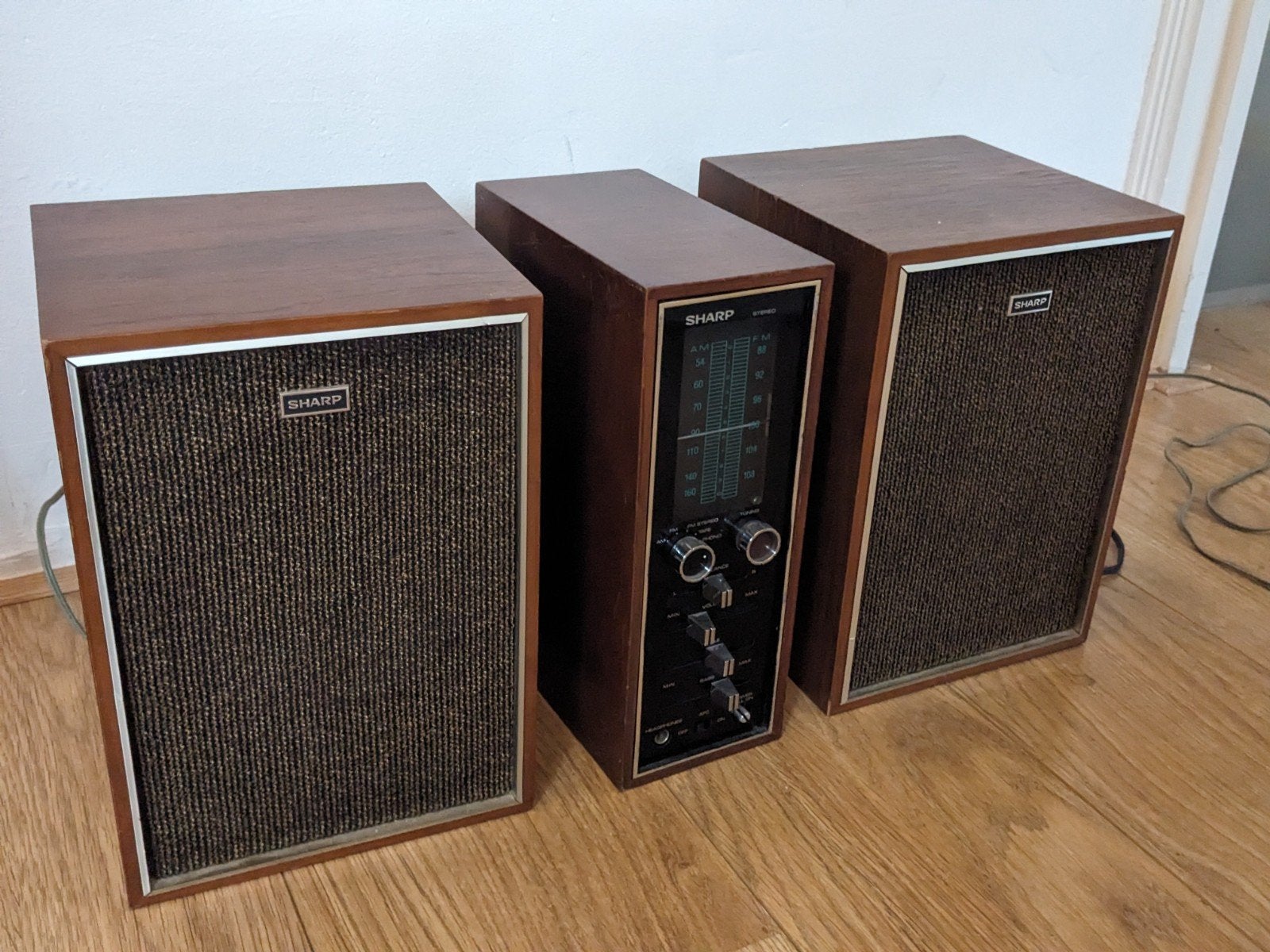 Vintage Stereo Systeem (Sharp) met Tuner en Speakers, Audio, Tv en Foto, Ophalen, Gebruikt, Losse componenten, Sharp