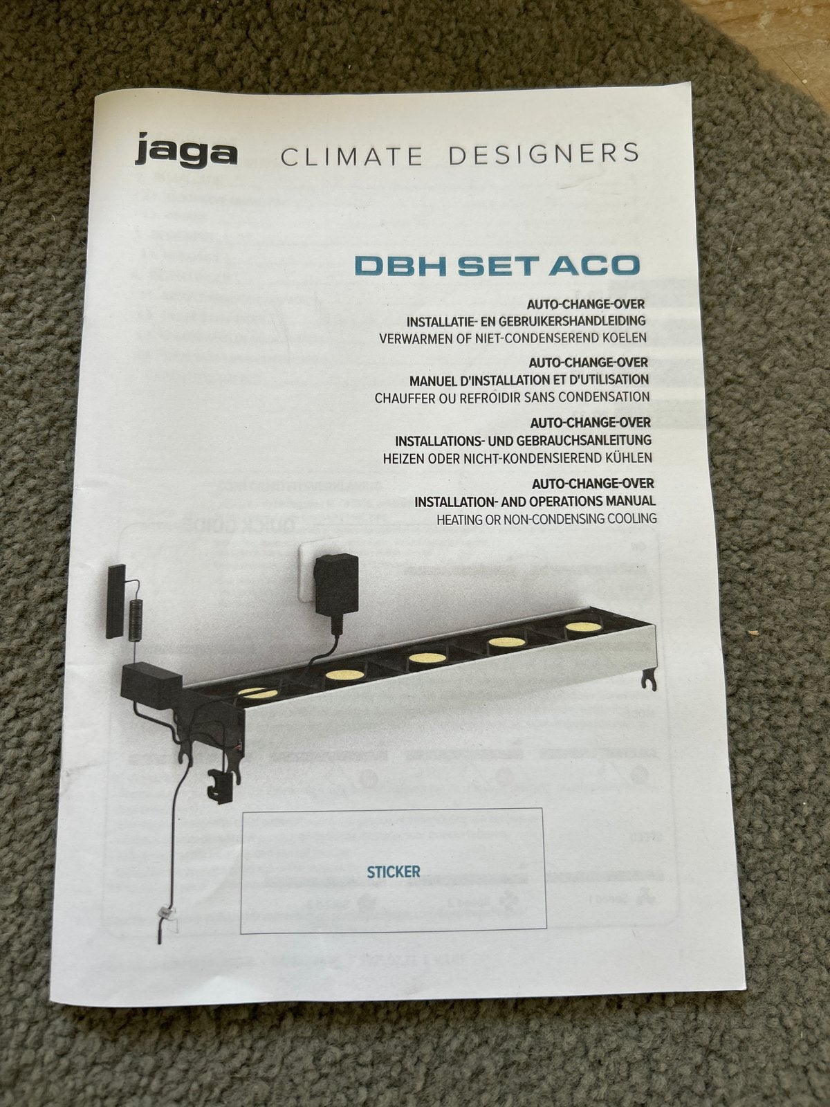 Jaga DBH Set ACO - Verwarmen en Koelen voor de L100, Ophalen, Minder dan 30 cm, Overige typen, Nieuw