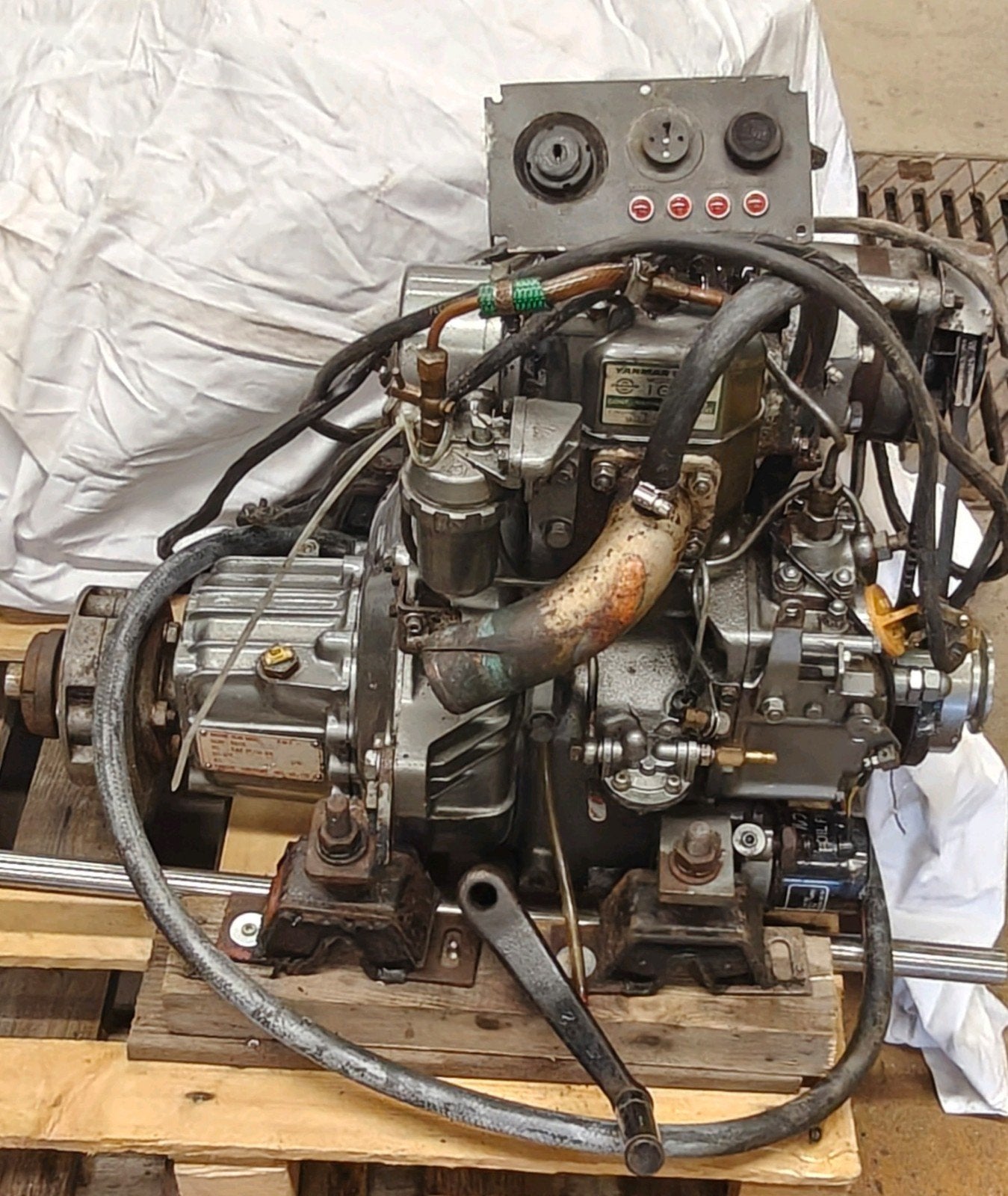scheepsmotor Yanmar diesel 1gm compleet en werkend te zien, Ophalen, Gebruikt, Diesel, 5 tot 10 pk
