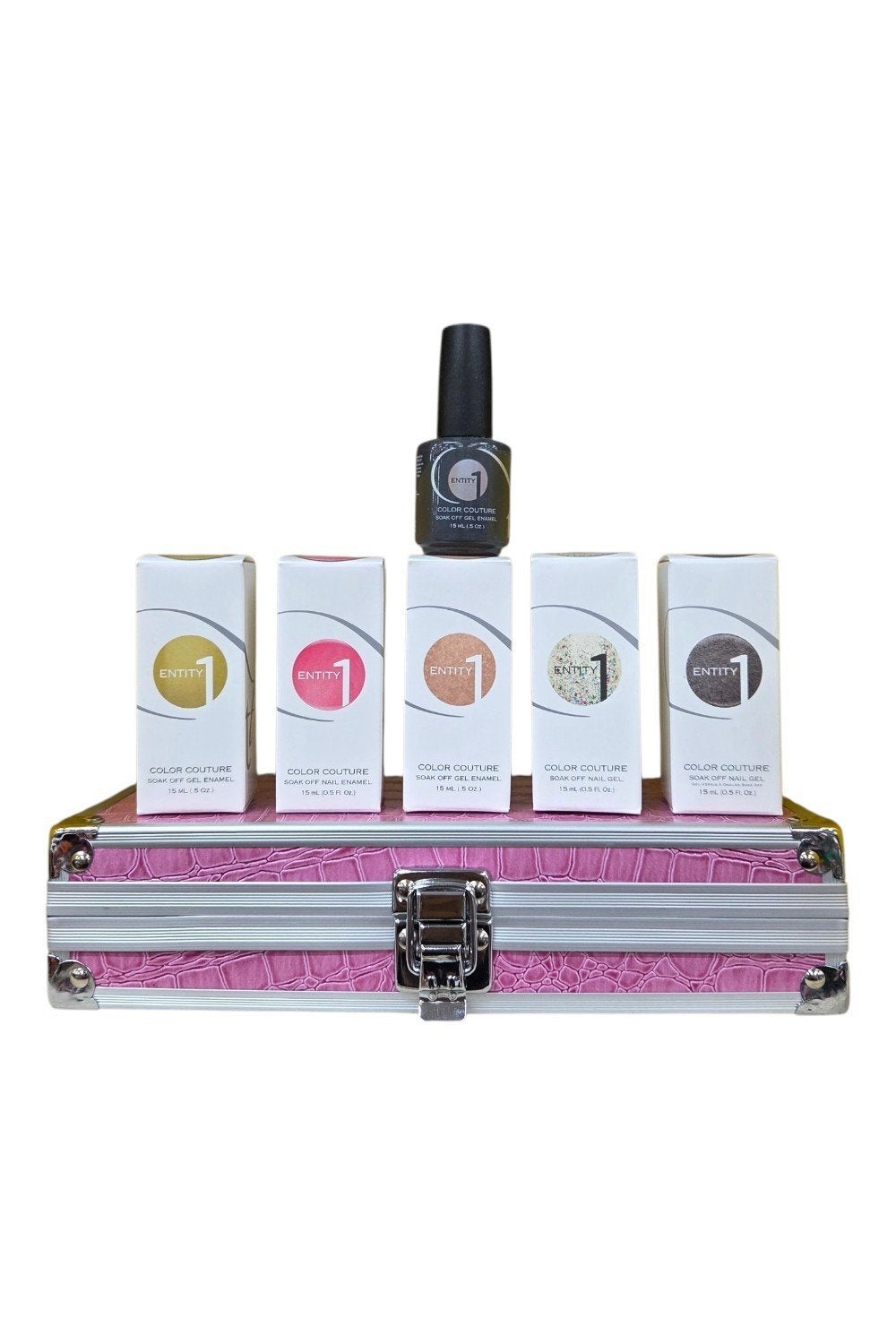 Entity 1 Color Couture UV Gel Polish Set + Roze Beauty Case, Nieuw, Ophalen of Verzenden, Handen en Nagels, Make-up