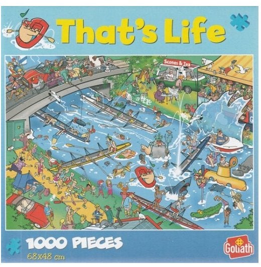That's Life puzzel 931246 1000 pcs Boat Race 68 x 48 cm, Ophalen of Verzenden, 500 t/m 1500 stukjes, Zo goed als nieuw