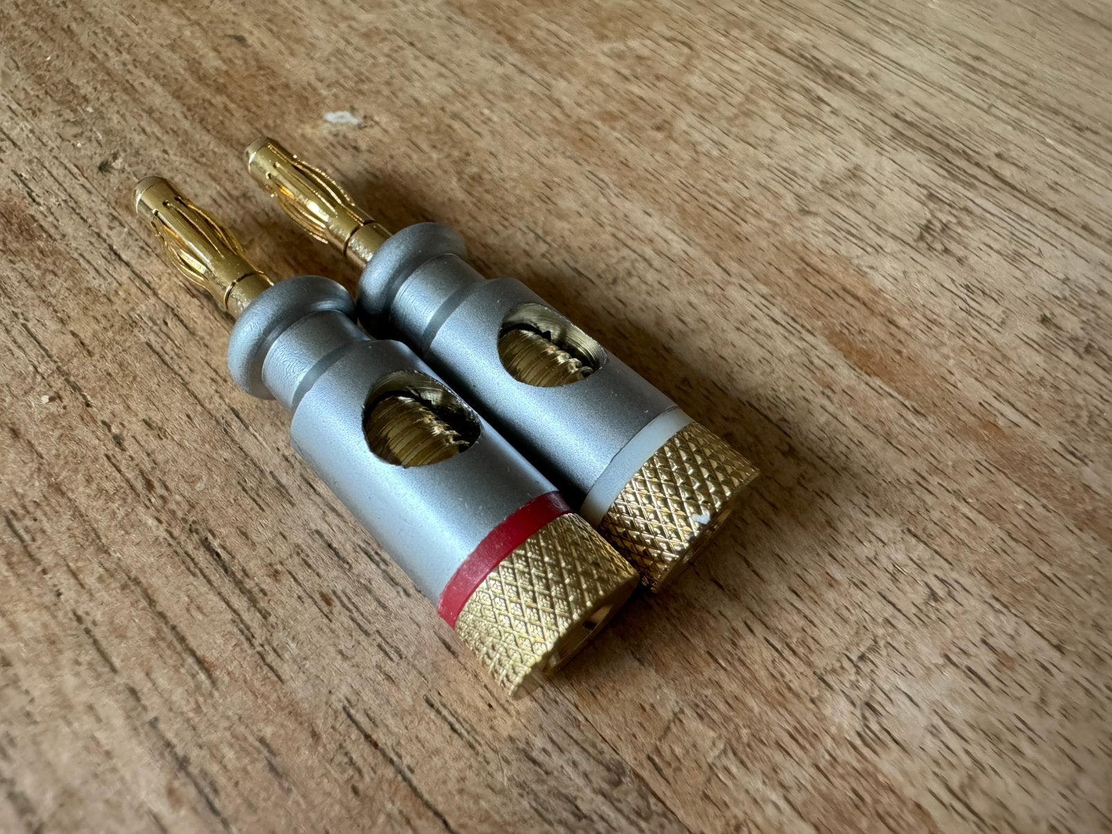 HQ vergulde banana plugs/bananenstekkers - nieuw per paar, Ophalen of Verzenden, Nieuw, Overige merken