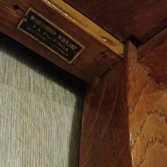 Set van 2 antieke houten stoeltjes - Meubelfabriek Nederland, Antiek en Kunst, Ophalen