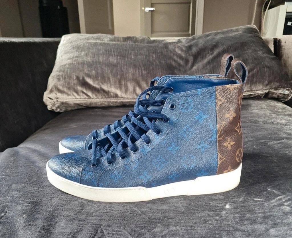 Louis Vuitton Sneaker Boots - Blauw Monogram, Blauw, Ophalen of Verzenden, Sneakers of Gympen, Louis Vuitton
