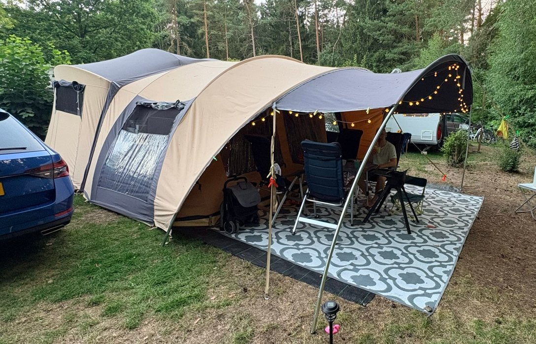 Cabanon Monaco EPS Deluxe Avant Garde pakket +stalling& meer, Caravans en Kamperen, Ophalen, Beige, Cabanon, Aanwezig