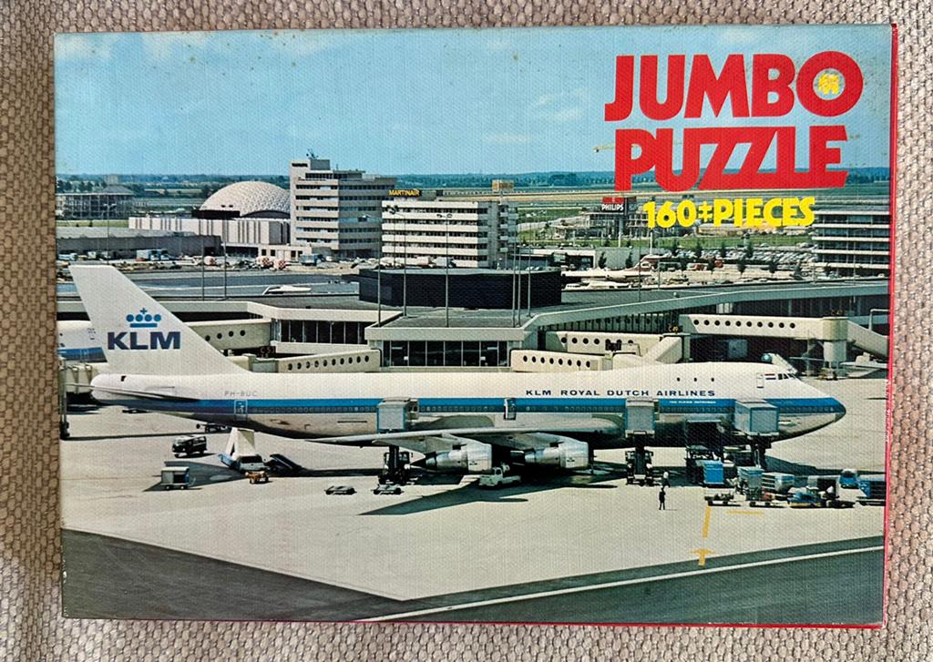 Schiphol KLM puzzel 160 stukjes, Ophalen of Verzenden, Zo goed als nieuw, Overige typen