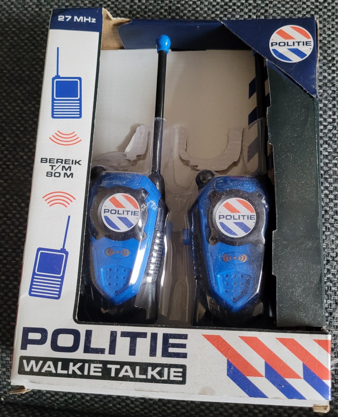 politie walkie talkie bereik t/m 80 m 27 MHz police, Ophalen of Verzenden